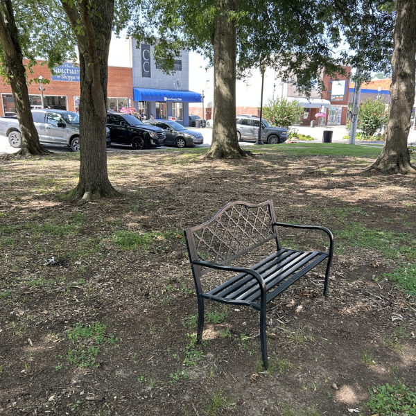 bench in Harrison AR Square
